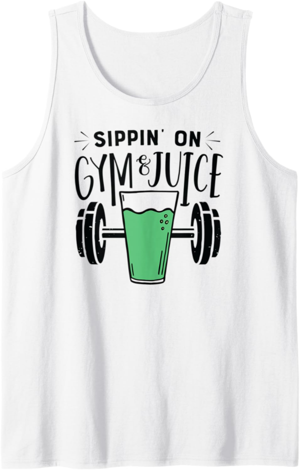 Sippin on Gym and Juice Funny Veganism Vegan Animal Lover Ta... - Image 2